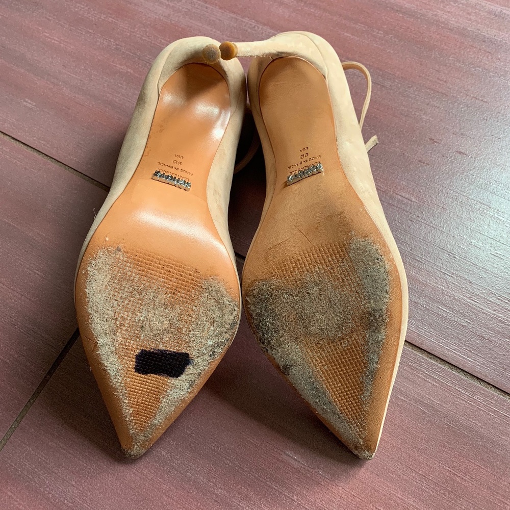 SCHUTZ Thaynara ankle strap suede pumps - Picture 7 of 8